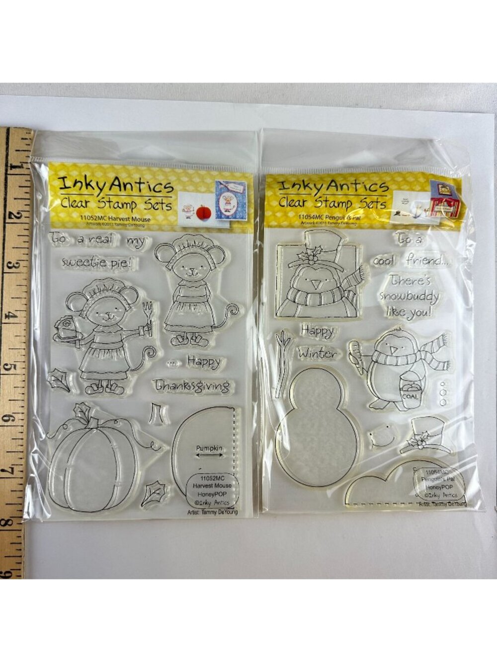 Inky Antics Clear Stamp Sets Harvest Mouse & Snowman Pals